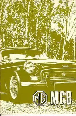 MG MGB 1969 1970 1971  Official Owners Driver's Handbook Guide Tourer Glovebox • $22.78