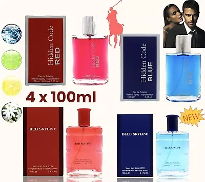 Men’s Perfume Eau De Toilette Spray Gift Pack Men’s Fragrance Set (4 X 100ml) • £13.75