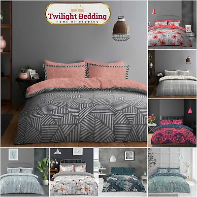 £17.99 • Buy Complete Bedding Duvet Set With Fitted Bed Sheet 4 Pcs Reversible Quilt Covers