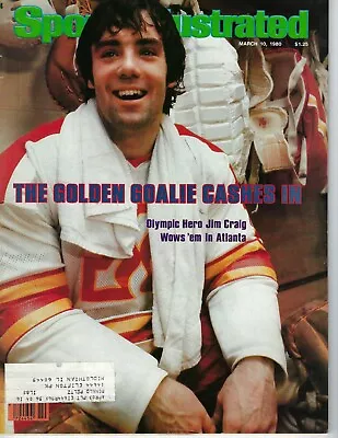 1980 3/10 Sports Illustrated Hockey Magazine Jim Craig Atlanta Flames VG • $4.99