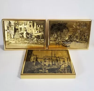 £49.06 • Buy Vintage Lionel Barrymore Gold Foil Etched Signed Framed Pictures 