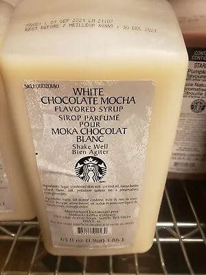 Starbucks Authentic White Chocolate Mocha Sauce Syrup 63oz BB 05/24 Fresh/sealed • $44.89