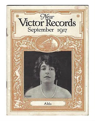 Rare Vintage Hmv Victor Record Catalogue September 1917 Advertisement F.  Alda • $20