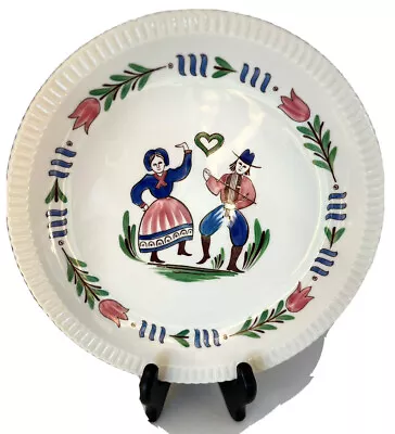 Syracuse China Hand Painted Lancaster Dutch Folk Art Dinner Plate(s) • $8.99