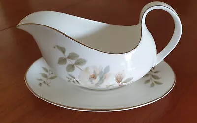 Vintage Royal Doulton Yorkshire Rose H5050 - Gravy Boat & Saucer  1977 • £12