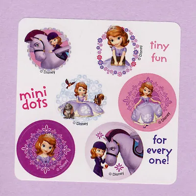 60 Disney Princess Sofia The First Mini Dot Stickers - Party Favors - Rewards • $2.20