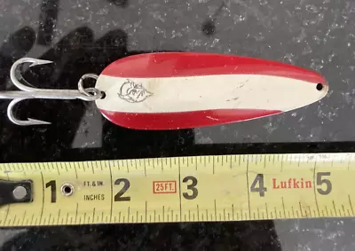 Vintage-1970's  Daredevil Fishing Spoon Red/White OEM Detroit USA • $4