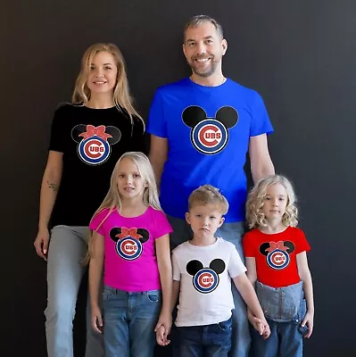 $14.99 • Buy NEW DISNEY Minnie Mickey BASEBALL Cubs FAMILY VACATION T-SHIRTS