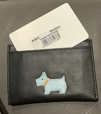 Radley -quality  Soft Leather Credit Card I.d. Wallet In Black  -new ! • £24.95