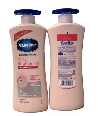 2 Vaseline Daily Brightening Even Tone Lotion Triple Sun Screen B3 20.3 Oz Ea • $29