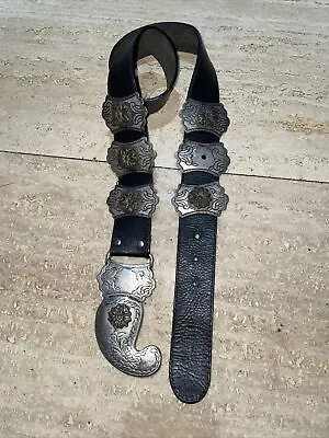 Vintage Ladies Concho Silver Style Belt • $20