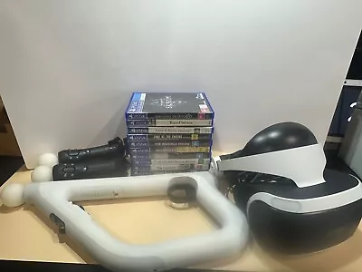 $450 • Buy PS4 VR Bundle- Headset, ￼ Camera, 2 Motion Controls, Aim Controller And Games
