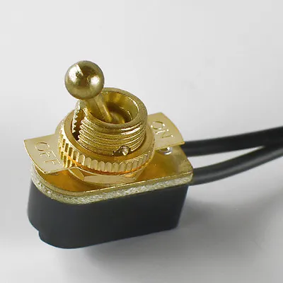 Toggle Switch On/off - Brass Plated - 6A/120V - Steampunk Switch 2-Wire • $5.95