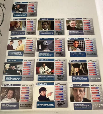 £3 • Buy James Bond 007 Spy Files Trading Cards Villains 13 Assorted ￼cards