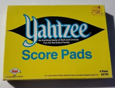 Vintage Yahtzee Score Pads (4) 1956 In Original Box • $9