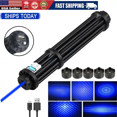 5mW Blue Burning Pointer Laser Type-C Charging Visible Dot Laser USA • $55.99