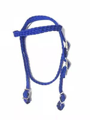 Pony Bridle Miniature Horse Tack Headstall Electric Blue • $40