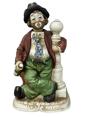 Vtg WACO Melody In Motion Lamp Post Willie Hobo Clown Porcelain Musical Figurine • $49.95
