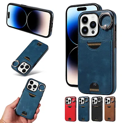 For IPhone Luxury Single Card Pack Phone Cover Finger Ring Back Case Holder New • $15.17