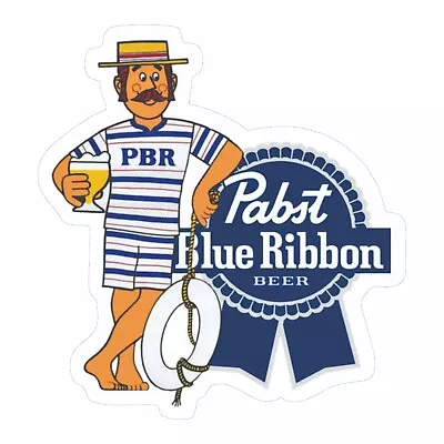 Pabst Blue Ribbon Cool Blue Decal / Bumper Sticker  • $3.59