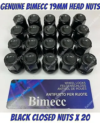 Alloy Wheel Nuts Black Bimecc X 20 UNF MG MGB GT Volvo 140 164 240 260 • $34.10