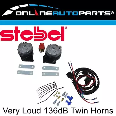 136dB High Power Stebel Magnum Twin Electric Horn + Wiring Harness Car Bike Loud • $36.78