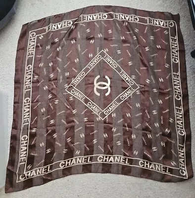 Vintage Chanel Silk Scarf 37 X37   • $74.99
