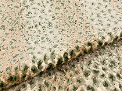 Cowtan & Tout Animal Skin Epingle Velvet Fabric Ocelot Jade Sand 5.7 Yd 10877-04 • $1026