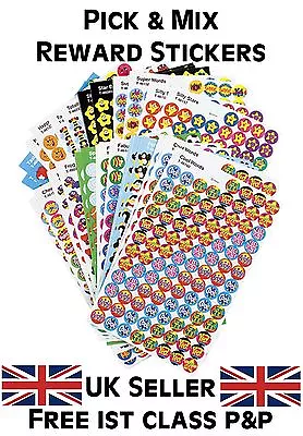 £1.35 • Buy School Teacher Reward Stickers Pick & Mix - Smiles, Stars, Sparkly, Foil & More