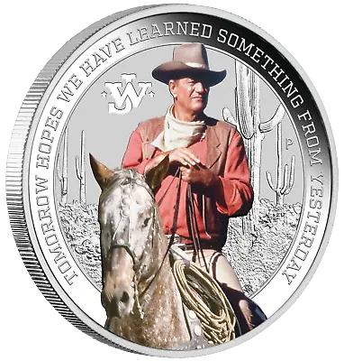 2022 JOHN WAYNE 1oz $1 SILVER COLORIZED COIN • $139.99