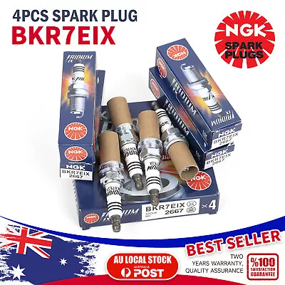 NGK Iridium Spark Plugs BKR7EIX X 4 CHERY J1 FOR TRANSIT PORSCHE 911 VOLVO 850 • $68.99