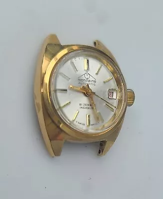 Vintage MonDaine Wristwatch Gold Tone (14k) ? 21 Jewels T SWISS Made . Automatic • $190