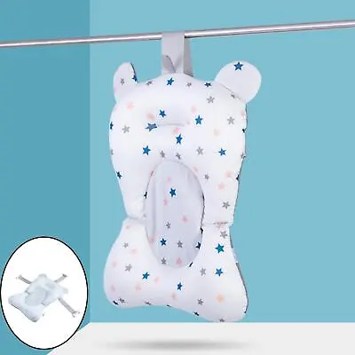 Baby Bath Tub Pad Foldable Comfortable Baby Bath Pillow  Blue • £12.52