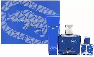 Marc Ecko Blue For Men 3 PC Set 3.4 Oz EDT Spray 3 Oz Wash 0.5 Oz EDT Spray • $44.90