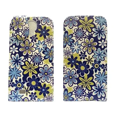 Case For Samsung Galaxy S4 Mini White Blue And Green Floral Print Flip Leather • $24.82