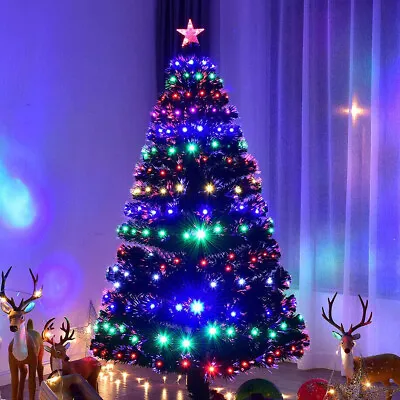 £51.24 • Buy 4ft 5ft 6ft 7ft Pre-lit Christmas Tree LED Lights Fiber Optic Decoration W/Stand