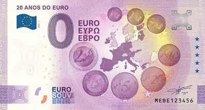 £7.38 • Buy 1 X 0 EURO - 20 Anos Do Euro (Portugal) - EuroSouvenir