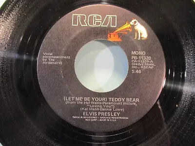 ELVIS PRESLEY - Teddy Bear - Puppet On A String - 1978 RCA 45 Rpm - Top 40 • $2