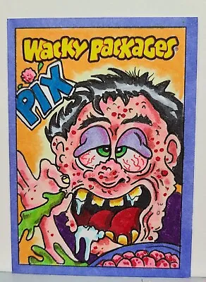 WACKY PACKAGES SKETCH CARD PIX Cereal KIX Parody SCHERES TOPPS 2023 • $0.99