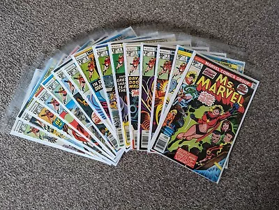 Ms Marvel 1977 #1 2 3 4 5 6 7 8 9 10 11 12 13 14 & 15 Bronze Age Job Lot Bundle • £79.99