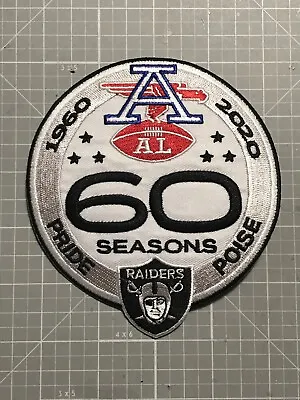 Oakland Raiders Jersey Patch 1960-2020 Afl  Al   Pride & Poise  Big 5x4.5  New🔥 • $8