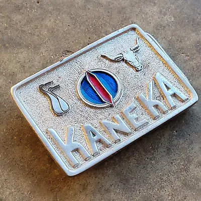 Kaneka Texas Oil Project Bayport Texas Vintage Belt Buckle • $14.95