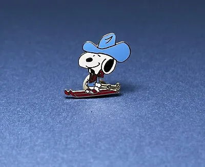 Vintage Snoopy Skier Jacket Pin Blue Hat / Red Bow Tie By United Feature/Aviva • $11