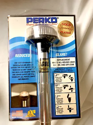 Vintage PERKO Plug-In Base Boat Navigation Stern Light 36” Height #1465-DP4-CHR • $23.99