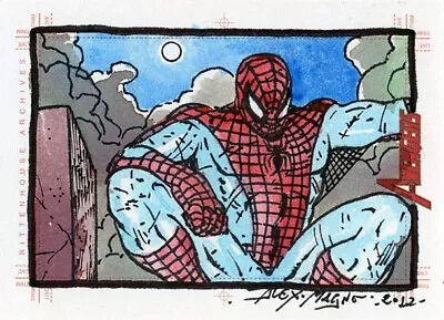 Marvel 2012 Greatest Heroes Sketch Card Spider-man By Alex Magno • $1.23