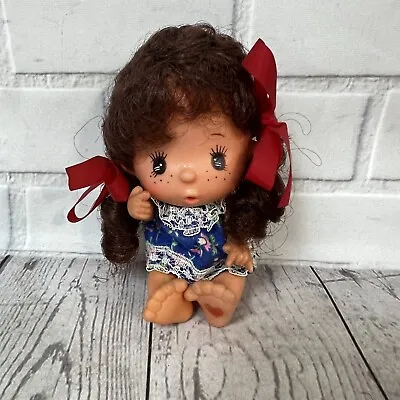 Vintage Woozie Doll Hong Kong 1970’s Brunette Girl Pigtails Big Eyes Crying • $12.70