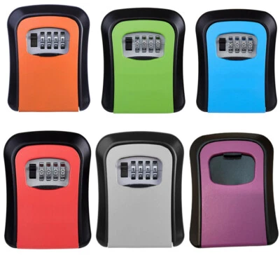 £9.49 • Buy Wall Mounted Key Safe Box Secure Lock Safety 4 Digit Security Outdoor Storage