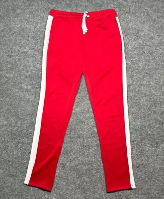 Rue21 Track Pants Mens L Red White Drawstring Stripe Elastic Waist Training New • $6.79