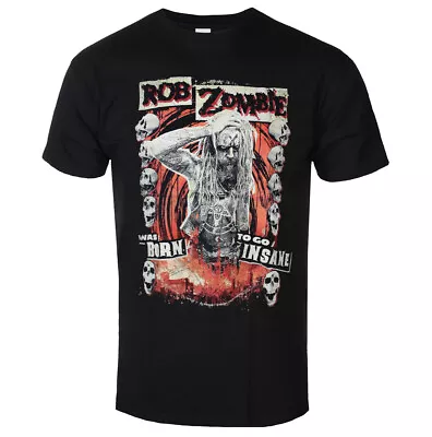 Officially Licensed Rob Zombie Born Insane Mens Black T Shirt Rob Zombie Tee • £14.50