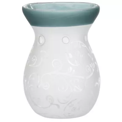 YANKEE CANDLE WAX MELT WARMER TEAL GREEN Glass Tart Burner + Free Yankee Tart • £13.49